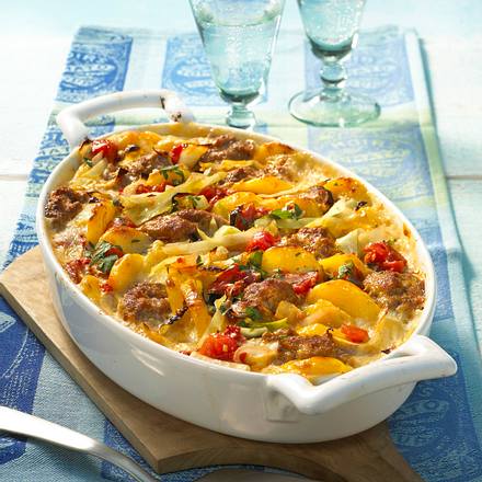 Weißkohlauflauf mit Hack Rezept Weißkohlauflauf mit Hack Rezept