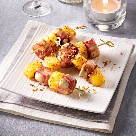 Weißwurst-Ananas Spieße Rezept