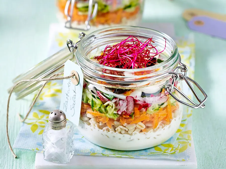 Weizen-Gartensalat fürs Büro Rezept Weizen-Gartensalat fürs Büro Rezept