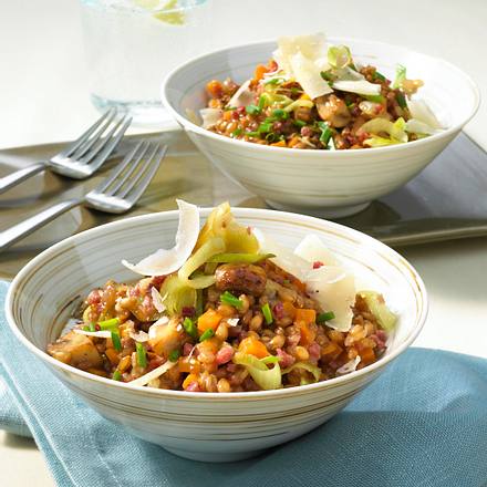Weizen-Risotto mit Pilzen Rezept Weizen-Risotto mit Pilzen Rezept