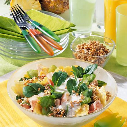 Weizenkeimlinge-Salat mit Joghurt-Soße (Diabetiker) Rezept Weizenkeimlinge-Salat mit Joghurt-Soße (Diabetiker) Rezept