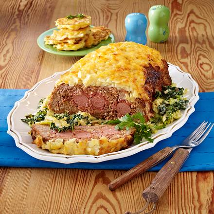Wiener Hackbraten mit Rahmwirsing Rezept Wiener Hackbraten mit Rahmwirsing Rezept