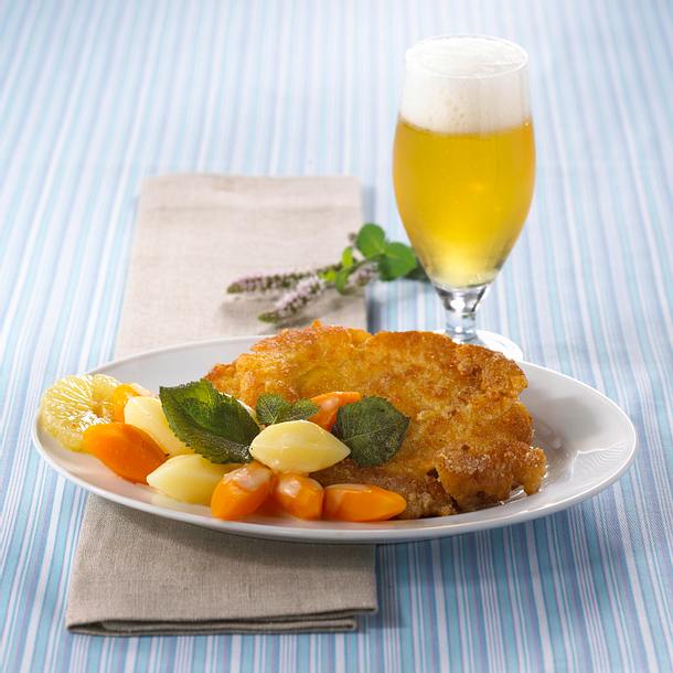 Wiener Schnitzel mit Gemüse Rezept Wiener Schnitzel mit Gemüse Rezept