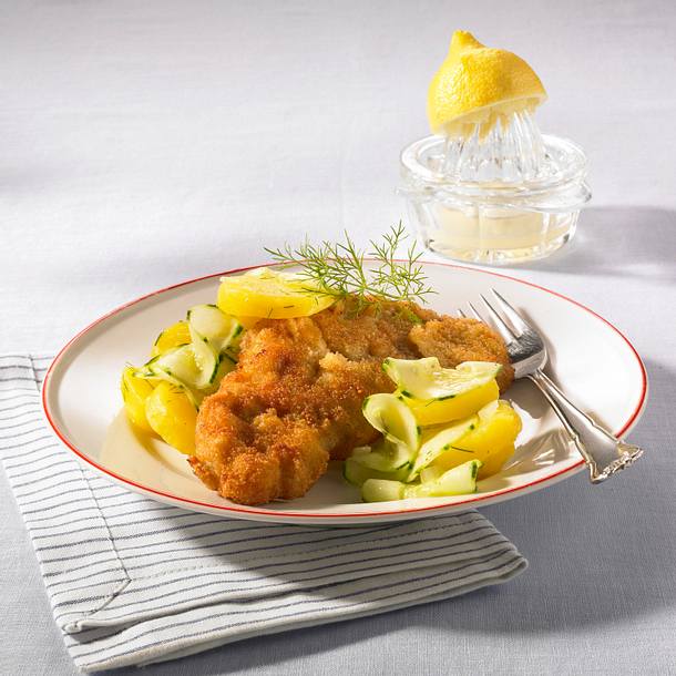 Wiener Schnitzel Mit Kartoffelsalat Rezept Lecker