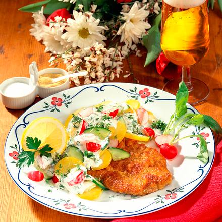 Wiener Schnitzel Mit Kartoffelsalat Rezept Lecker