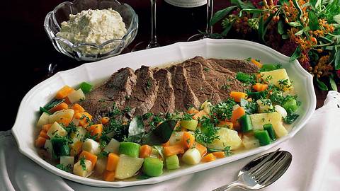 Wiener Tafelspitz mit Apfel-Meerrettich-Soße Rezept - Foto: Neckermann