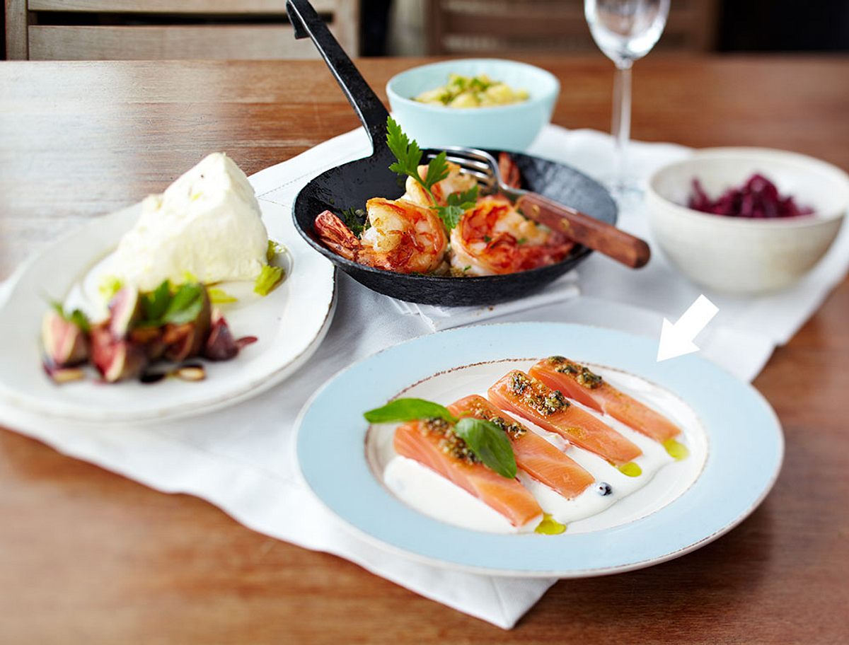 Wildlachs auf Zitronenrahm Rezept