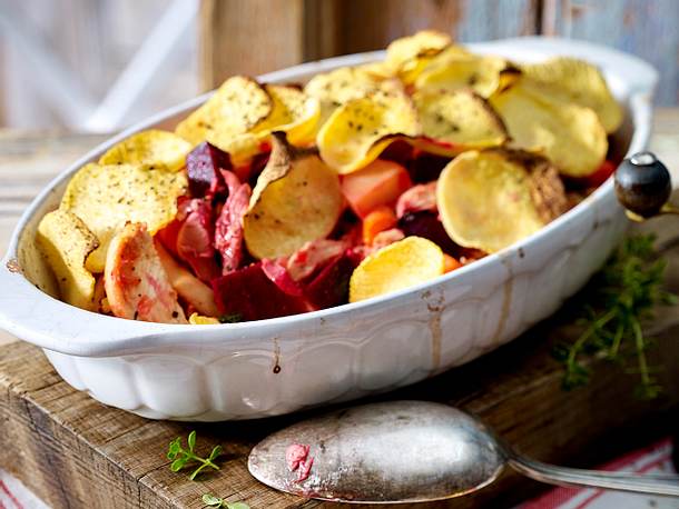 Winterauflauf mit Hähnchenfilet Rezept | LECKER