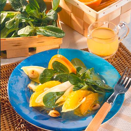 Winterlicher Blattsalat Rezept
