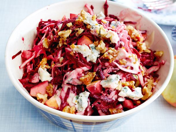 Winterlicher Weißkohlsalat mit Roter Bete Rezept Winterlicher Weißkohlsalat mit Roter Bete Rezept
