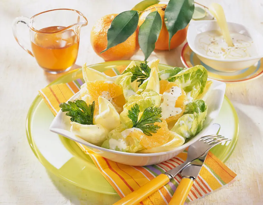 Wintersalat mit Honig-Senf-Dressing Rezept