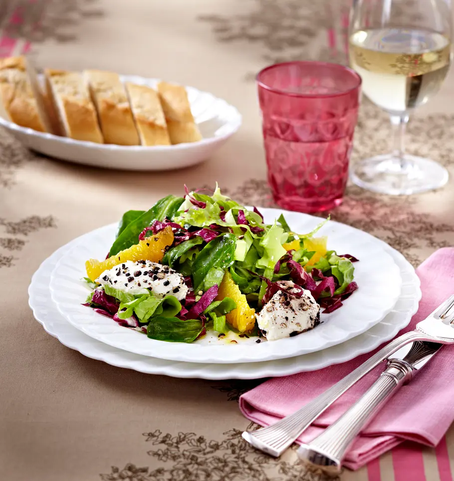 Wintersalat mit Käsenocken Rezept Wintersalat mit Käsenocken Rezept