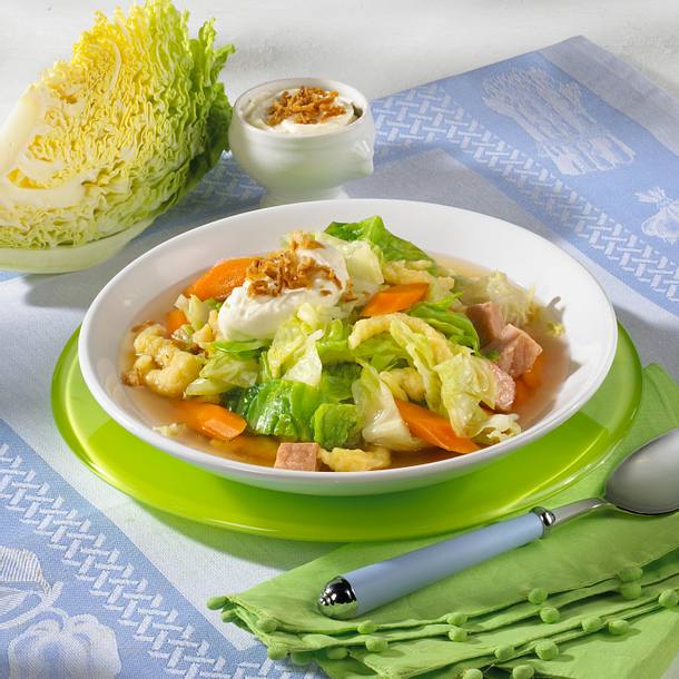 Wirsing-Eintopf mit Spätzle Rezept Wirsing-Eintopf mit Spätzle Rezept