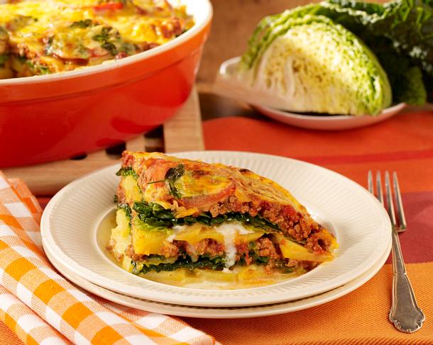 Wirsing-Kartoffel-Auflauf mit Hack Rezept Wirsing-Kartoffel-Auflauf mit Hack Rezept