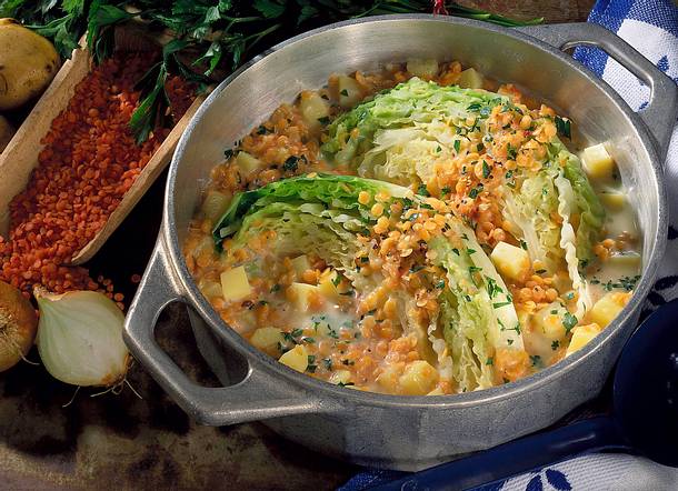 Wirsing mit Kartoffelsoße Rezept