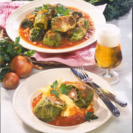Wirsing-Rouladen mit Hack Rezept Wirsing-Rouladen mit Hack Rezept