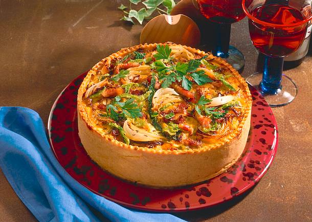 Wirsing-Torte mit Speck Rezept