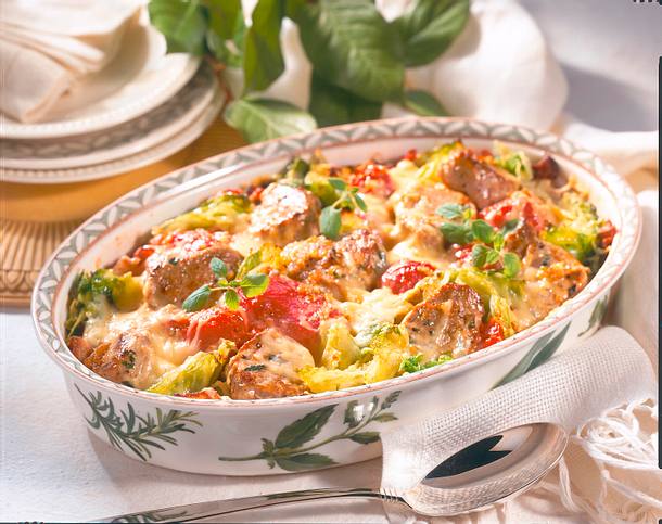 Wirsingauflauf mit Schweinefilet Rezept Wirsingauflauf mit Schweinefilet Rezept