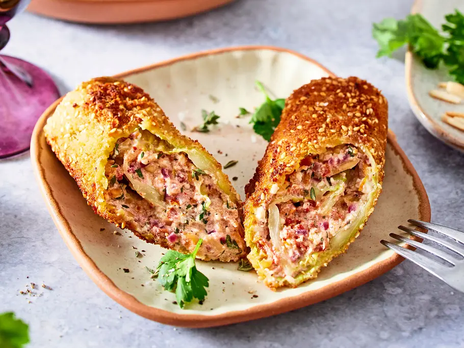 Wirsingröllchen mit Feta Rezept Wirsingröllchen mit Feta Rezept