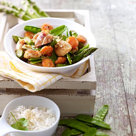 Wokgemüse mit Hähnchenfilet Rezept Wokgemüse mit Hähnchenfilet Rezept