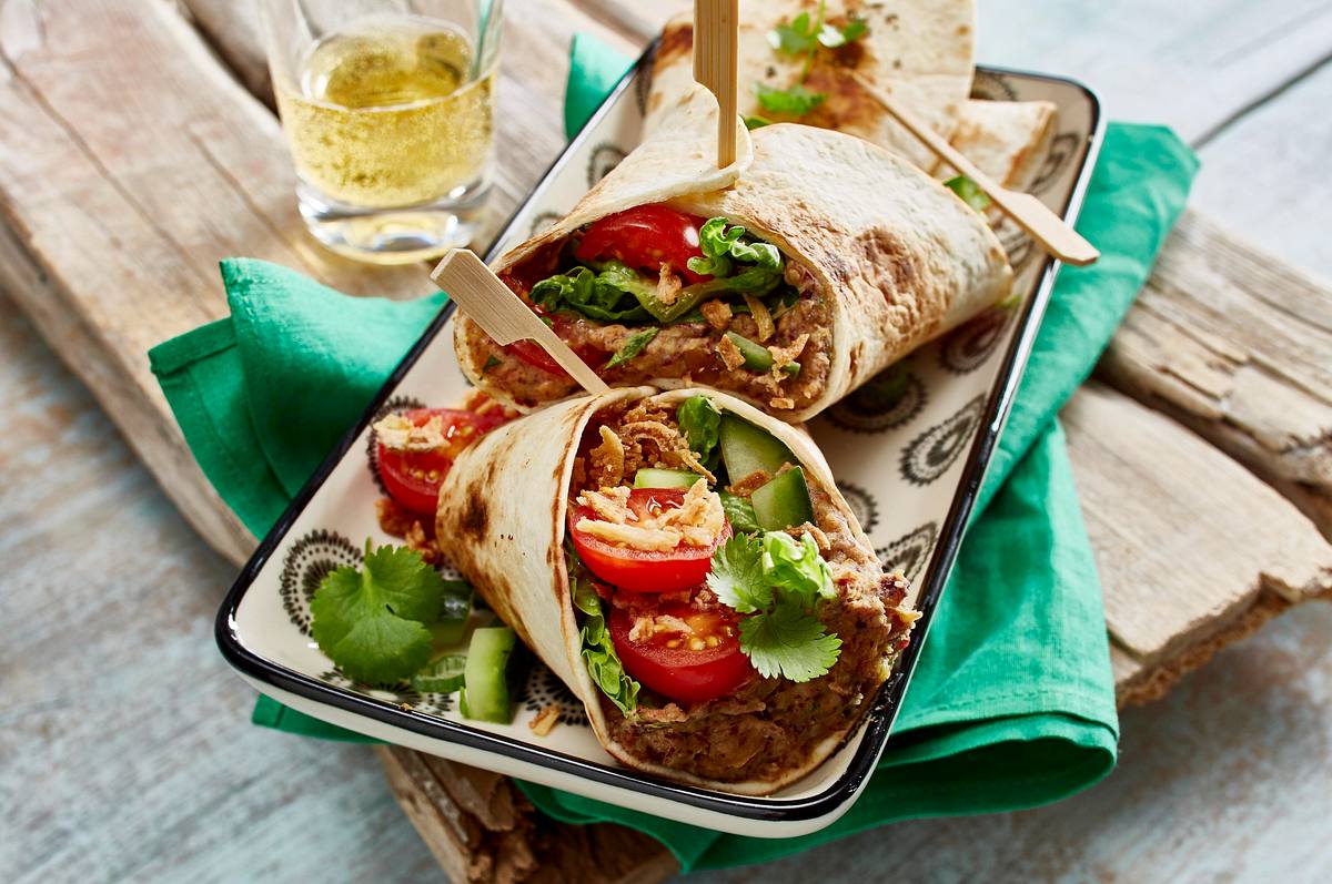 Wraps mit Bohnen-Hummus Rezept