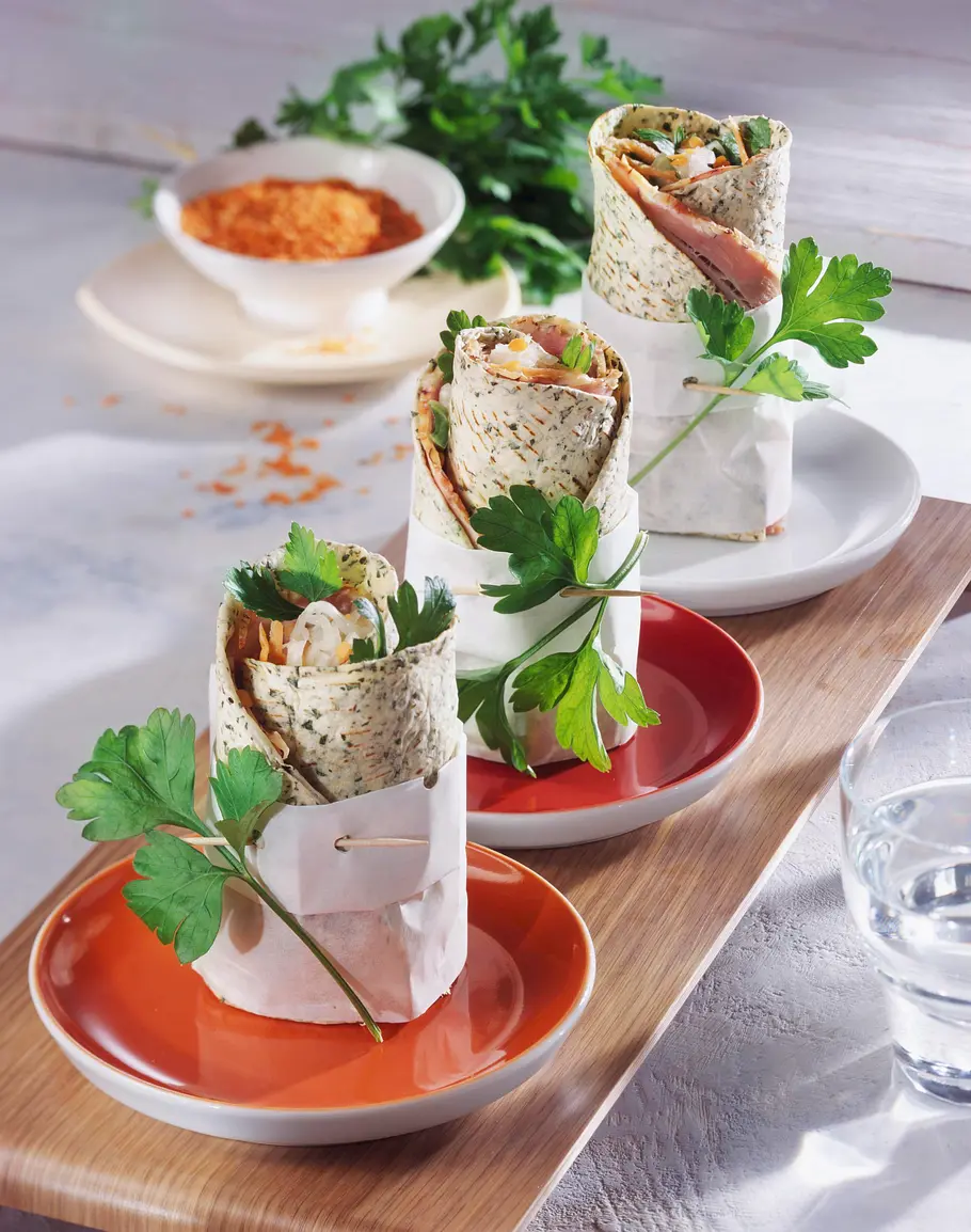 Wraps mit Krautsalat Rezept Wraps mit Krautsalat Rezept