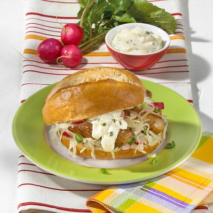 Würstchen-Burger Rezept Würstchen-Burger Rezept