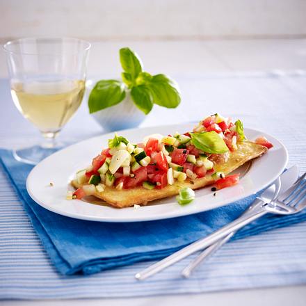 Würzige Bruschetta mit Tomaten und Zucchini Rezept