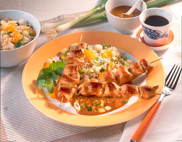 Würzige Puten-Spieße Rezept Würzige Puten-Spieße Rezept