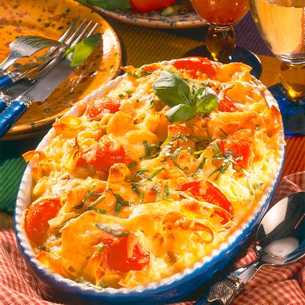 Würziger Bandnudel-Auflauf Rezept