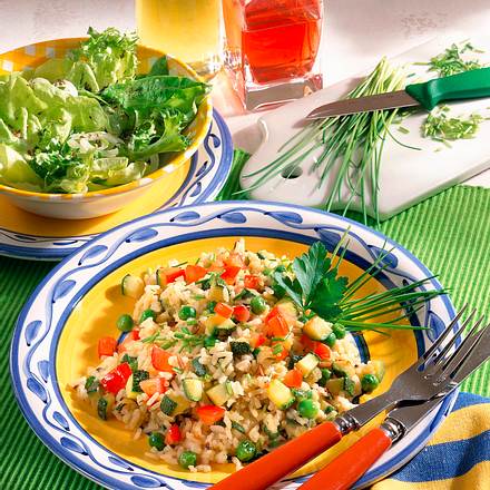 Würziger Gemüse-Reis Rezept