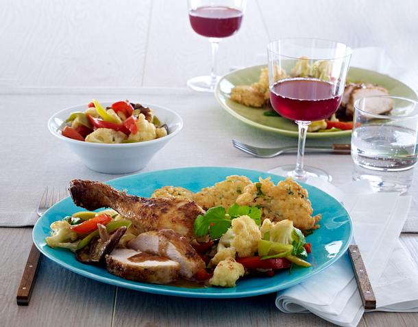 Würziges Hähnchen mit Frühlingsgemüse Rezept Würziges Hähnchen mit Frühlingsgemüse Rezept