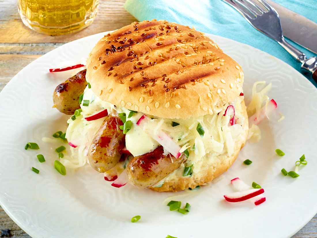 Würstchen-Burger Rezept Würstchen-Burger Rezept