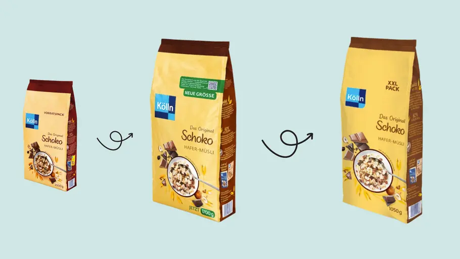 Alter Vorratspack vs. neuer XXL Schoko-Hafer-Müsli von Kölln