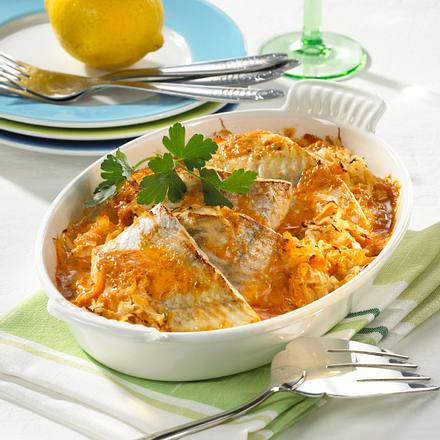 Zander auf Sauerkraut Rezept