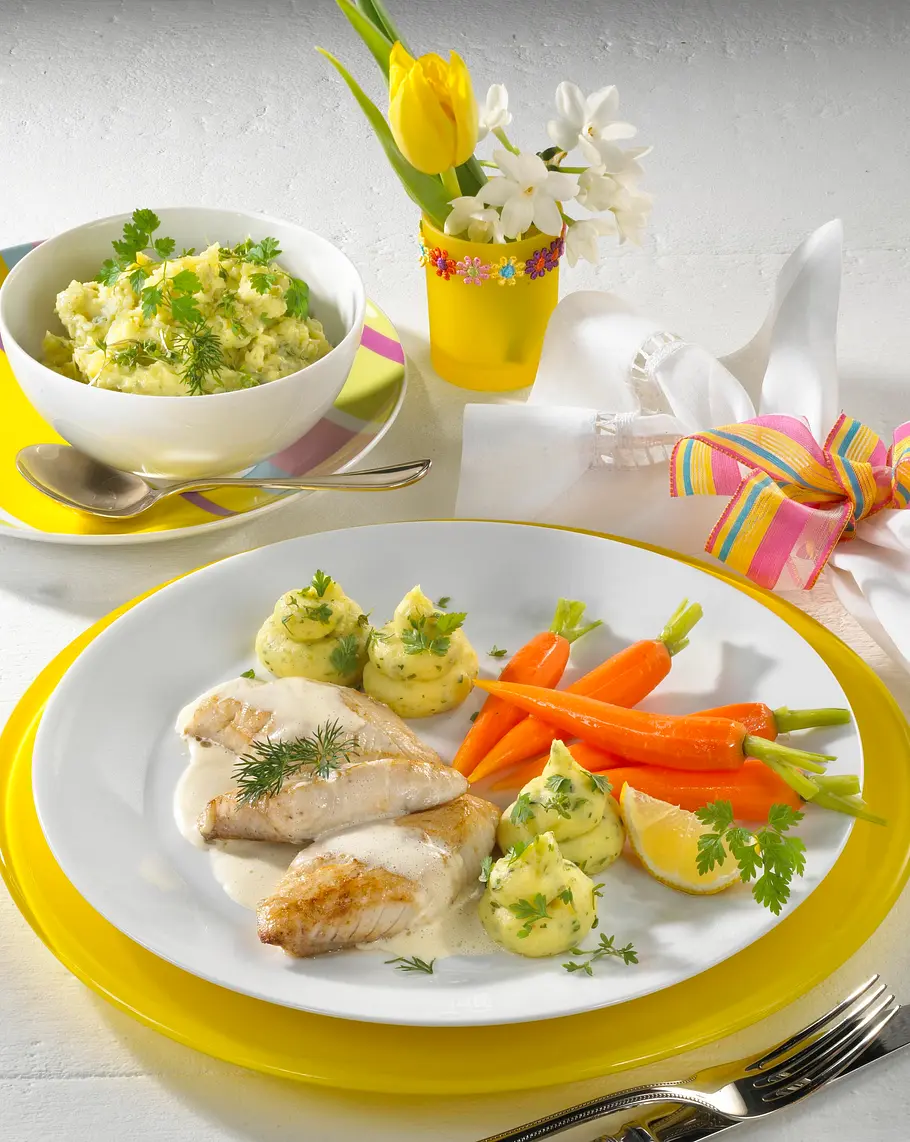 Zanderfilet mit Kräuterpüree Rezept Zanderfilet mit Kräuterpüree Rezept