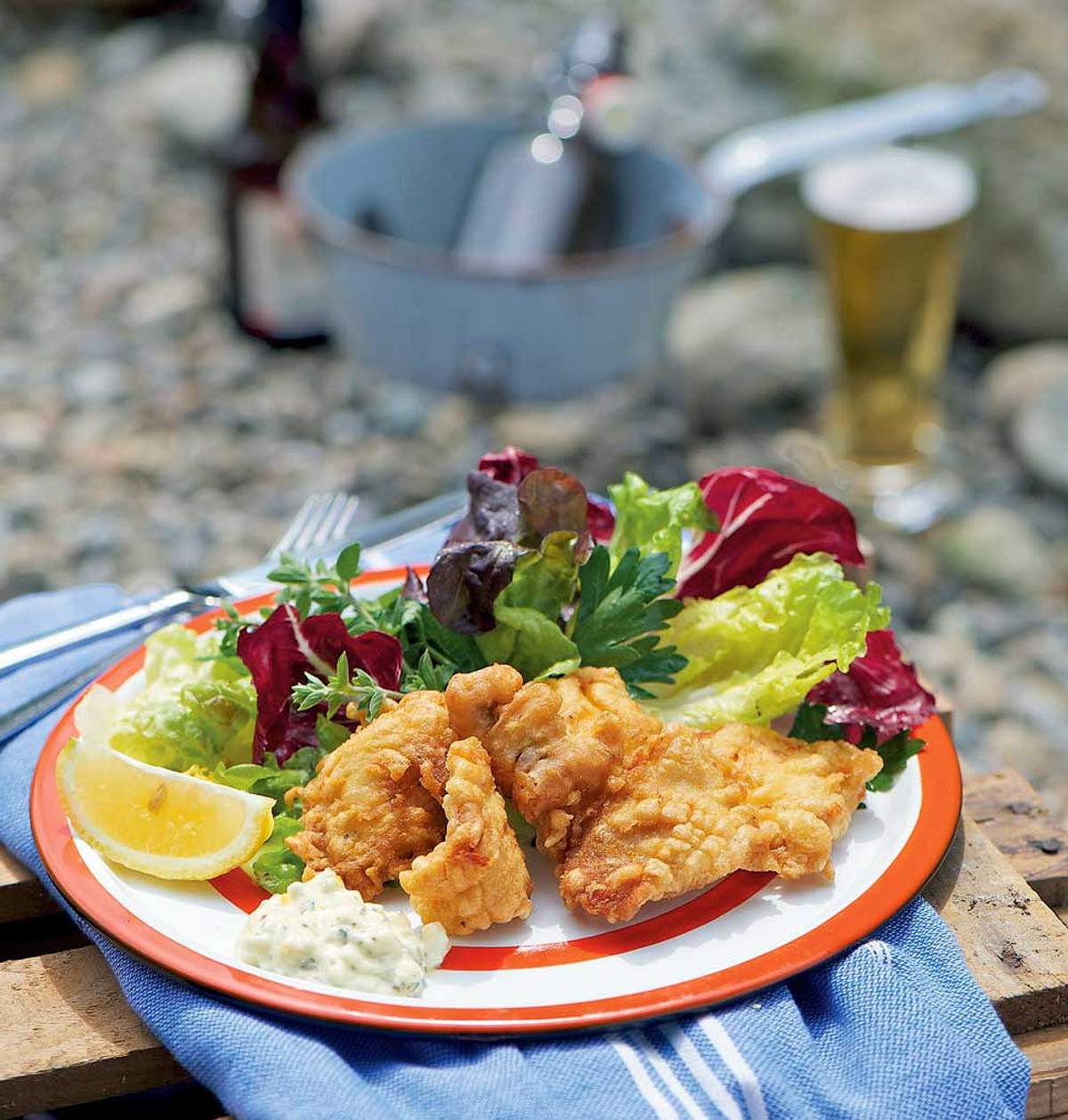 Zanderfilets im Bierteig mit Sauce tartare Rezept