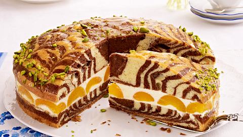 Zebrakuchen mit Zitronencreme