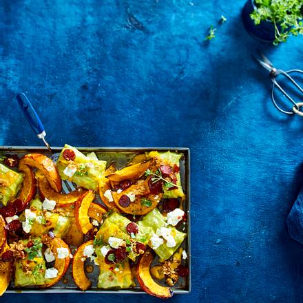 Zerzupfte Lasagne-Nudeln mit Kürbissoße Rezept Zerzupfte Lasagne-Nudeln mit Kürbissoße Rezept