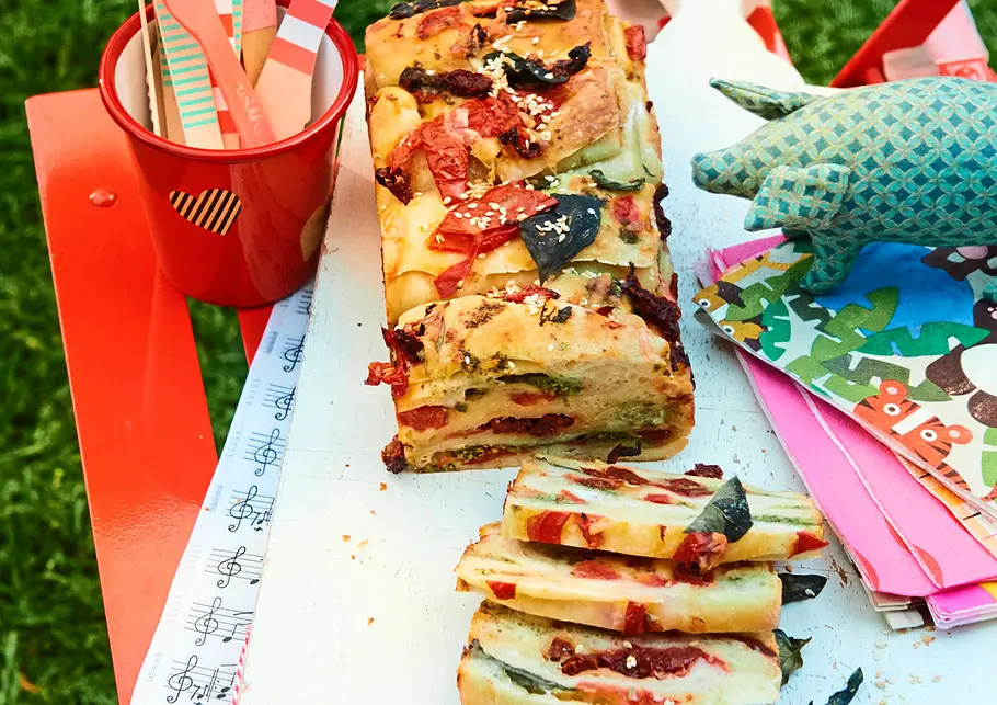 Ziehharmonika- Pizzabrot Rezept Ziehharmonika- Pizzabrot Rezept