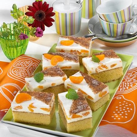Zimt-Schnitten mit Mandarinen Rezept Zimt-Schnitten mit Mandarinen Rezept