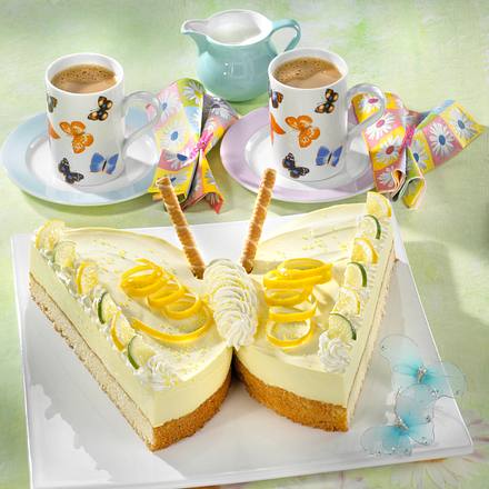 Zitronen-Falter Frischkäsekuchen Rezept