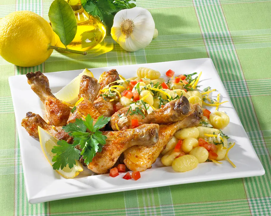 Zitronen-Hähnchen mit Gremolata-Gnocchi Rezept
