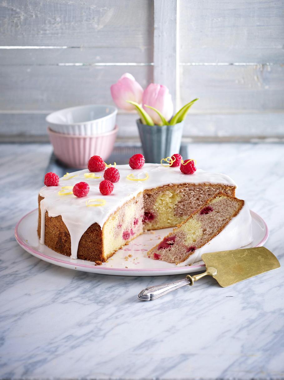 Zitronen-Himbeer-Marmorkuchen Rezept
