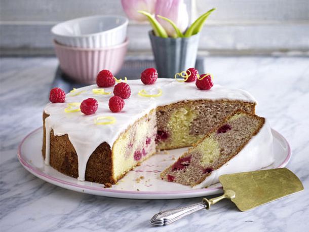 Zitronen-Himbeer-Marmorkuchen Rezept