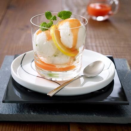 Zitronensorbet mit Melone Rezept