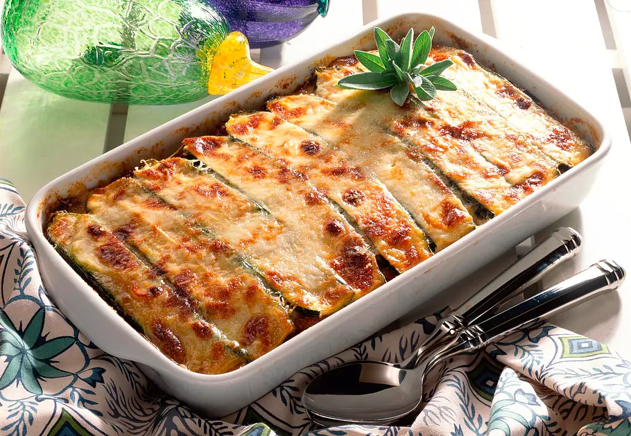 Zucchini-Auberginen-Moussaka Rezept Zucchini-Auberginen-Moussaka Rezept