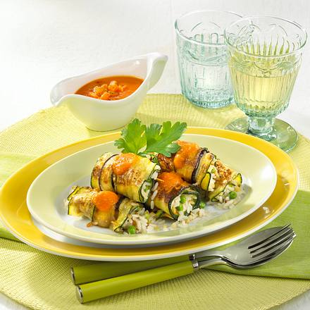 Zucchini-Auberginenröllchen Rezept Zucchini-Auberginenröllchen Rezept