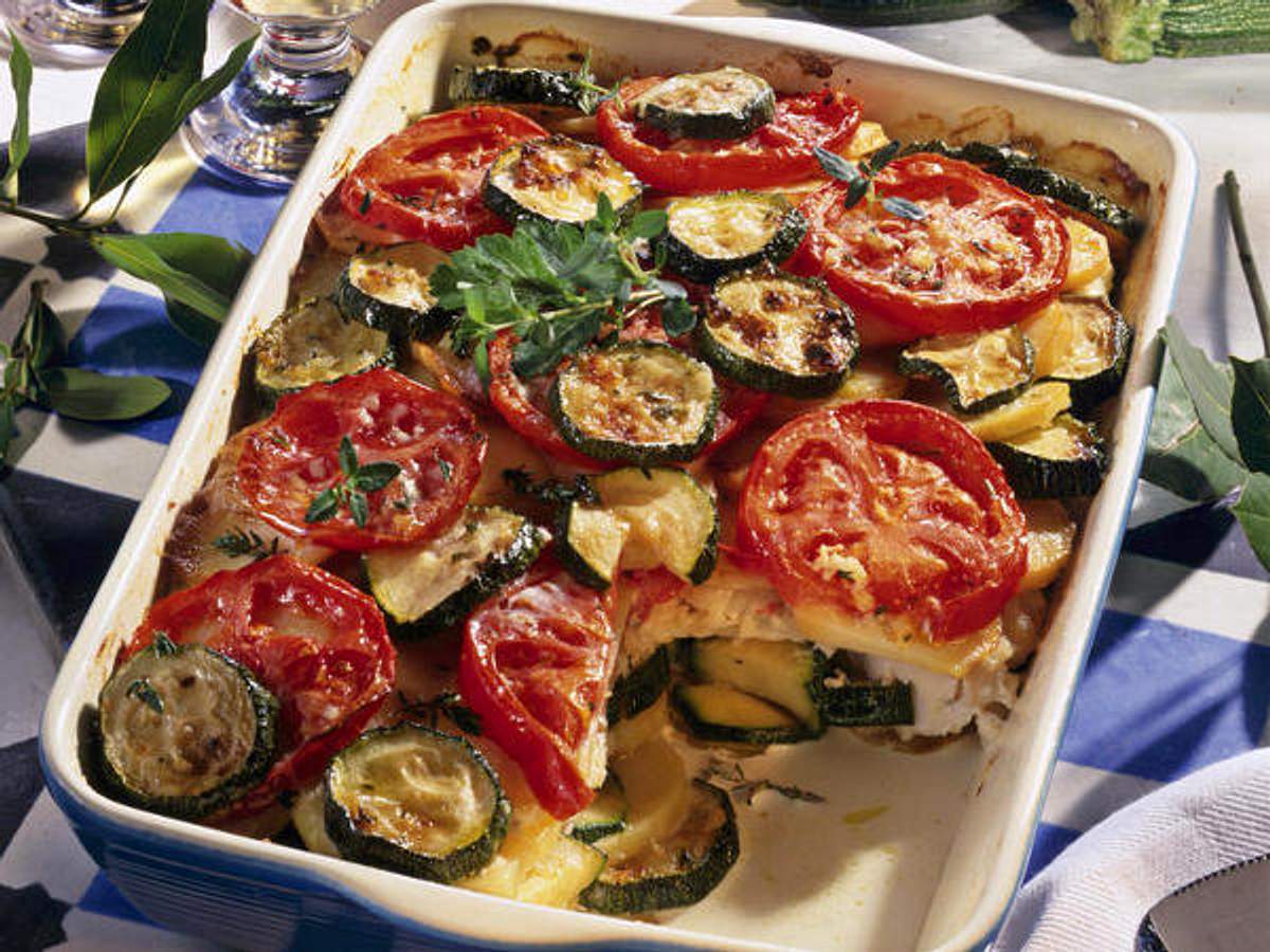 Zucchini-Fisch-Moussaka Rezept