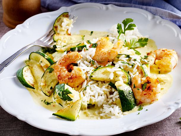 Zucchini Garnelen Curry Rezept Lecker